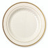 WNA, INC. MP9IPREM Masterpiece Plastic Plates, 9" dia, Ivory/Gold, 10/Pack, 12 Packs/Carton