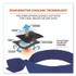 TENACIOUS HOLDINGS, INC. ergodyne® 12307 Chill-Its 6700 Cooling Bandana Polymer Tie Headband, One Size Fits Most, Solid Blue