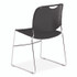 NATIONAL PUBLIC SEATING NPS® 85104 8500 Series Ultra-Compact Plastic Stack Chair, Supports Up to 500 lbs, 17" Seat Height, Black Seat/Back, Chrome Base, 4/Pack