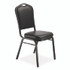 NATIONAL PUBLIC SEATING NPS® 9310BT2 9300 Series Deluxe Upholstered Stack Chair, Vinyl, Supports Up to 500 lb, 19" Seat Height, Black Seat/Back/Base, 2/Pack