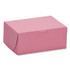 SOUTHERN CHAMPION TRAY SCT® 0813 Pink One-Piece Non-Window Bakery Box, 7 x 5 x 3, Pink, Paper, 250/Carton