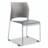 NATIONAL PUBLIC SEATING NPS® 874212024 8700 Series Cafetorium Plush Vinyl Stack Chair, Supports Up to 500 lb, 18" Seat Ht, Blue Seat, Gray Back, Silver Base, 4/PK