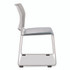 NATIONAL PUBLIC SEATING NPS® 874212024 8700 Series Cafetorium Plush Vinyl Stack Chair, Supports Up to 500 lb, 18" Seat Ht, Blue Seat, Gray Back, Silver Base, 4/PK