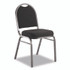 NATIONAL PUBLIC SEATING NPS® 9260SV2 9200 Series Premium Upholstered Stack Chair, Fabric, Supports 500 lb, 19" Seat Ht, Ebony Black Seat/Back, Silver Base, 2/PK