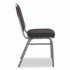 NATIONAL PUBLIC SEATING NPS® 9260SV2 9200 Series Premium Upholstered Stack Chair, Fabric, Supports 500 lb, 19" Seat Ht, Ebony Black Seat/Back, Silver Base, 2/PK
