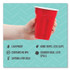 DART SOLO® SQ182020004 Squared Plastic Party Cups, 18 oz, Red, 240/Carton