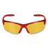 SMITH AND WESSON KleenGuard™ 21299 Equalizer Safety Glasses, Red Frames, Amber/Yellow Lens, 12/Box