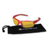 SMITH AND WESSON KleenGuard™ 21299 Equalizer Safety Glasses, Red Frames, Amber/Yellow Lens, 12/Box