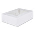 SOUTHERN CHAMPION TRAY SCT® 24263 White Window Bakery Boxes with Attached Flip Top, 4-Corner Beers Design, 14 x 10 x 4, White, Paper, 100/Carton