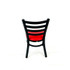 JMC FURNITURE WHCBVSRED White Horse Series Side Chairs, Supports Up to 300 lb, 18" Seat Height, Red Seat, Black Back, Black Base