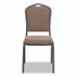 NATIONAL PUBLIC SEATING NPS® 9378BT2 9300 Series Deluxe Upholstered Stack Chair, Fabric, Supports 500 lb, 19" Seat Ht, Natural Taupe Seat/Back, Black Base, 2/Pack
