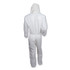 SMITH AND WESSON KleenGuard™ 46115 A30 Elastic-Back and Cuff Hooded Coveralls, 2X-Large, White, 25/Carton