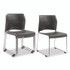 NATIONAL PUBLIC SEATING NPS® 882011204 8800 Series Cafetorium Plastic Stack Chair, Supports Up to 500 lb, 18" Seat Height, Charcoal Seat/Back, Chrome Base, 4/Carton