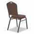 NATIONAL PUBLIC SEATING NPS® 9361BT2 9300 Series Deluxe Upholstered Stack Chair, Fabric, Supports 500 lb, 19" Seat Height, Chocolatier Seat/Back, Black Base, 2/PK