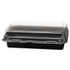 DART SOLO® 846612PS94 Creative Carryouts Hinged Plastic Hot Deli Boxes, 24 oz, 7.87 x 5.4 x 2.1, Black/Clear, 200/Carton