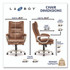 LA-Z-BOY CHAIR COMPANY 60075CAM Jenkins Executive Big and Tall Chair, Supports Up to 400 lb, 20" to 23" Seat Height, Brown Seat/Back, Silver/Black Base