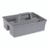 NEXSTEP COMMERCIAL PRODUCTS 96981 MaxiRough Maid Caddies, 2 Compartments, 12 x 7, Gray