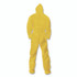 SMITH AND WESSON KleenGuard™ 00682 A70 Chemical Spray Protection Coveralls, Elastic Wrists, Ankles, Hood and Boots, Medium, Yellow, 12/Carton