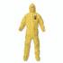 SMITH AND WESSON KleenGuard™ 00682 A70 Chemical Spray Protection Coveralls, Elastic Wrists, Ankles, Hood and Boots, Medium, Yellow, 12/Carton