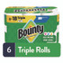 PROCTER & GAMBLE Bounty® 16020 Select-a-Size Kitchen Roll Paper Towels, 2-Ply, 5.9 x 11, White, 123 Sheets/Triple Roll, 6 Rolls/Carton