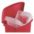 RUBBERMAID COMMERCIAL PROD. 1883570 Slim Jim Streamline Resin Step-On Container, 24 gal, Resin, Red