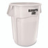 RUBBERMAID COMMERCIAL PROD. 1779740EA Brute Container, 44 gal, Plastic, White