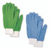 CHAGRINOVATIONS TidyUps TU05789 Microfiber Dusting Gloves, 2 Blue Gloves with White Cuffs, 2 Green Gloves with White Cuffs