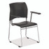 NATIONAL PUBLIC SEATING NPS® 87101110A8 8700 Series Cafetorium Chair w/Armrests, Supports Up to 500 lb, 18" Seat Ht, Black Seat/Back, Chrome Base, 4/CT, 2 CT/Bundle