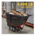 RUBBERMAID COMMERCIAL PROD. 1316 BLA 1 cu yd BRUTE Rotomolded Tilt Truck, 2,100 lb Capacity, Black