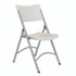 NATIONAL PUBLIC SEATING NPS® 602 600 Series Heavy Duty Plastic Folding Chair, Supports Up to 500 lb, 18" Seat Height, Gray Seat/Back/Base, 4/Pack