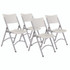 NATIONAL PUBLIC SEATING NPS® 602 600 Series Heavy Duty Plastic Folding Chair, Supports Up to 500 lb, 18" Seat Height, Gray Seat/Back/Base, 4/Pack