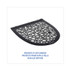 BOARDWALK UMBW Disposable Urinal Floor Mat 2.0, Shield-Shaped, Black/White Slip-Resistant Surface, 17.5" x 20", 6/Carton
