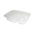 DART C30DE2R ClearPac Containers, 2 Compartments, 32.8 oz, 7.4 x 9 x 1.7, Clear, Plastic, 63/Pack, 4 Packs/Carton