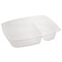 DART C30DE2R ClearPac Containers, 2 Compartments, 32.8 oz, 7.4 x 9 x 1.7, Clear, Plastic, 63/Pack, 4 Packs/Carton