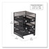 EMS MIND READER LLC MMTDR5BLK Network Collection 5-Compartment Tea Countertop Organizer, 6.75 x 7 x 10, Black
