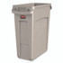 RUBBERMAID COMMERCIAL PROD. 1971259CT Slim Jim with Venting Channels, 16 gal, Plastic, Beige, 4/Carton