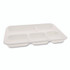 PACTIV EVERGREEN CORPORATION MC58000SBB Compostable Fiber Blend School Lunch Tray, 10 x 8 x 1, White, 240/Carton