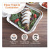 WORLD CENTRIC CASC104TLLF Fiber Catering Pans, 3 Compartments, 10.3 x 2.8 x 12.8, Paper, Natural, 200/Carton