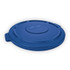 RUBBERMAID COMMERCIAL PROD. 263100BE BRUTE Self-Draining Flat Top Lids for 32 gal Round BRUTE Containers, 22.25" Diameter, Blue