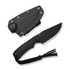 CIVIVI Knives C24058B-2 CIVIVI Gander Fixed Blade Knife Black Canvas Micarta Contoured Handle (3.63"" Black Stonewashed 14C28N Blade)