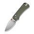 CIVIVI Knives C24074-1 CIVIVI Baby Banter 2 - TG Thumb Stud & Crossbar Lock Knife Milled Green / Red G10 Handle (2.34"" Satin Finished 14C28N Blade)