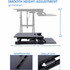 Rocelco, Inc Rocelco RVADRB Rocelco VADR 31.5" Hi-Lift Adjustable Desk Riser