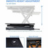 Rocelco, Inc Rocelco RDADRB40 Rocelco Sit-to-Standing Desk Riser