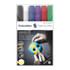 REDIFORM INC Schneider® Paint-It 310 Acrylic Markers, 2 mm Bullet Tip, Wallet, 6 Assorted Ink Colors