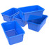 STOREX INDUSTRIES Storex Small Cubby Bin, Blue, Pack of 5