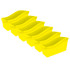 STOREX INDUSTRIES Storex Large Book Bin, Yellow, Pack of 6