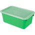 STOREX INDUSTRIES Storex Small Cubby Bin with Cover, Classroom Green