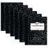 DIXON TICONDEROGA CO Pacon® Composition Book, Black Marble, 3/8" Ruled w/Margin, 9-3/4" x 7-1/2", 100 Sheets Per Book, Pack of 6