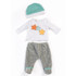 MINILAND EDUCATIONAL CORPORATION Miniland Gender Neutral Doll 2-Piece Pajama Set in Gray for 15" Dolls