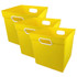 ROMANOFF PRODUCTS Romanoff Cube Bin, Yellow, Pack of 3